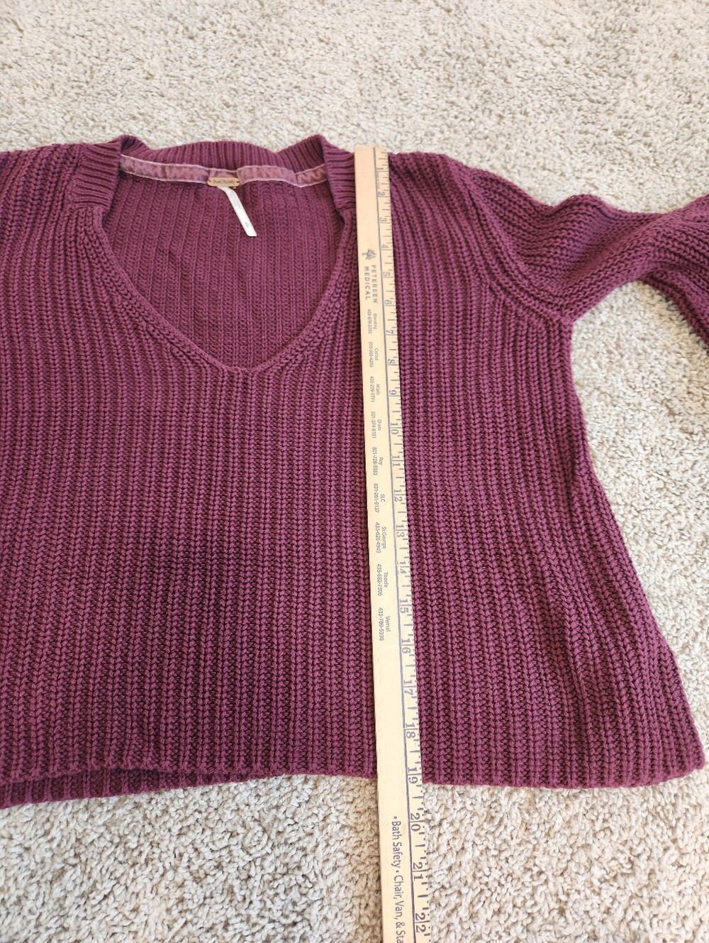 Free People Damsel Sweater Belle Sleeve Size Small - Picture 8 of 8